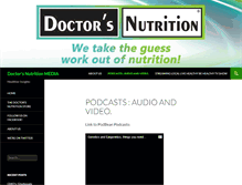 Tablet Screenshot of doctorsnutritionmedia.com